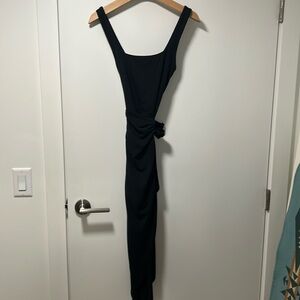 Wilfred size S Saturn midi dress. Black wrap midi dress